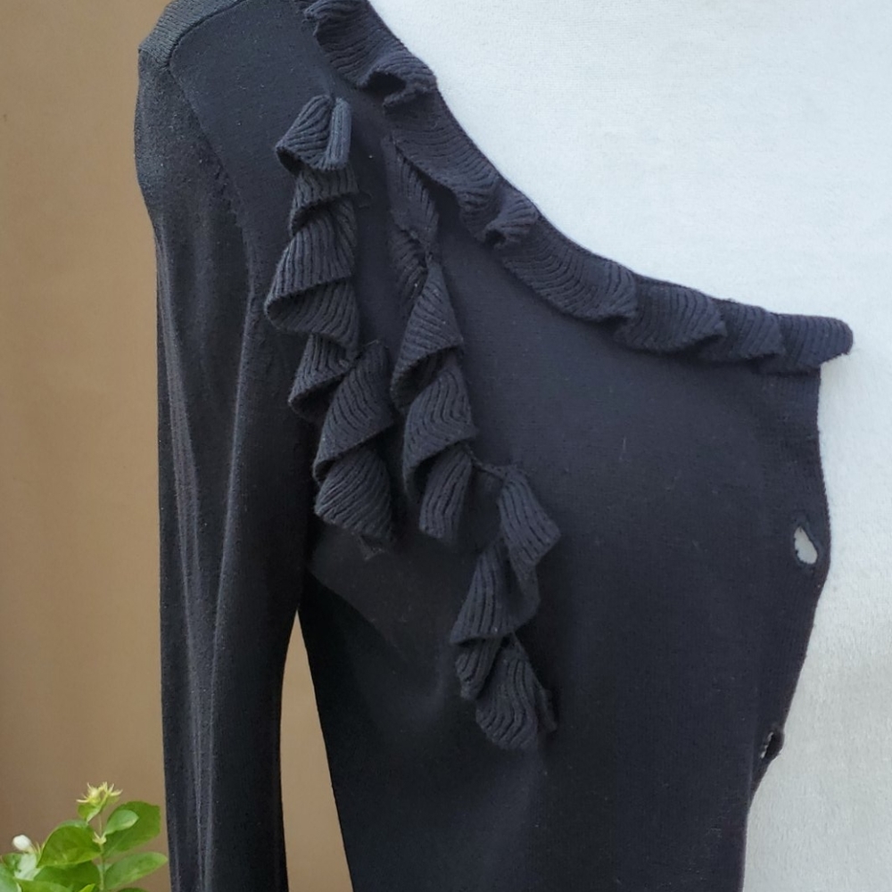 TALBOTS BLACK CARDIGAN SIZE SMALL - Picture 3 of 7